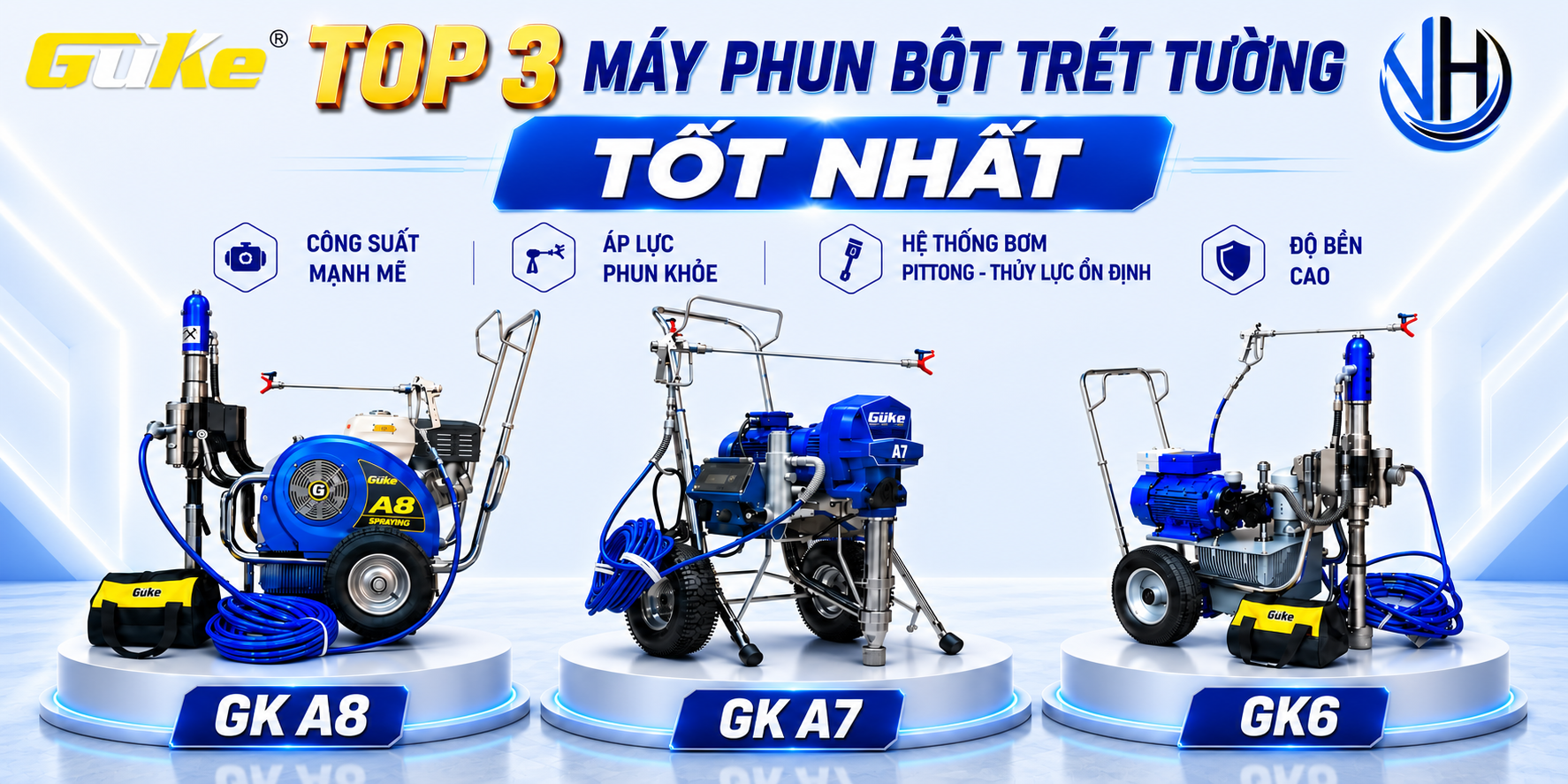 TOP 3 MÁY PHUN BỘT TRÉT TƯỜNG